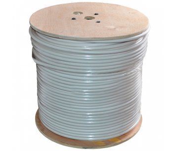 Кабель коаксиальный с питанием YOSO W305-RG59+2x0.5mm, 0,81 мм.CCS, 64x0.12m CCA желтый экран, 75 Ом, FPE, U_11557 фото
