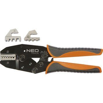 Кліщі обтискні Neo Tools, для обтиску наконечників 0.5-16мм кв., 2 змінних губок, 220мм, CrMo RC_01-506 фото