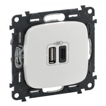 Legrand Розетка Valena ALLURE USB-A+USB-С, 3А 5В, білий RC_754965 фото