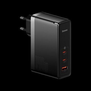 Сітчасте зарядне пристрій Baseus GaN5 Pro 3 порти, USB + Type-C 140W Чорний (CCGP100201) LP_20422 фото