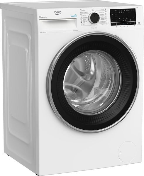 Пральна машина Beko фронтальна, 9кг, 1400, A+++, 55см, дисплей, SMART, ПАР, інв., білий RC_B3WFU5943W фото