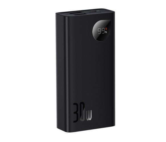Повербанк Baseus Adaman2 Digital Display Fast Charge 10000 мАч 30W, 2*USB+Type-C, PD3.0, QC3.0, Чёрный, Q40 U_00296 фото