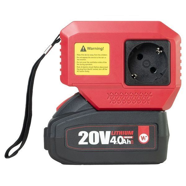 Акумуляторний інвертор напруги WORCRAFT CPI-S20Li-200W WM_13283 фото