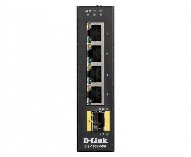 Промисловий комутатор D-Link DIS-100G-5SW 4xGE, 1xSFP, Некерований RC_DIS-100G-5SW фото