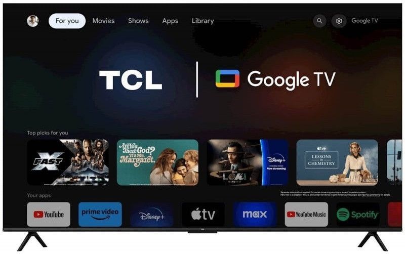 Телевізор TV 85" LED 4K 60Hz Smart Google TV Titan TCL RC_85P69B фото