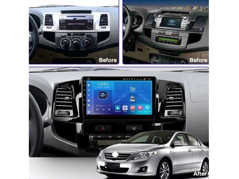 Штатная автомагнитола FORS.auto FS 1 LITE для Toyota Fortuner/Vigo/Hilux (9 inch, Manual AC, black) 2007-2014 FA_FS-1454 фото