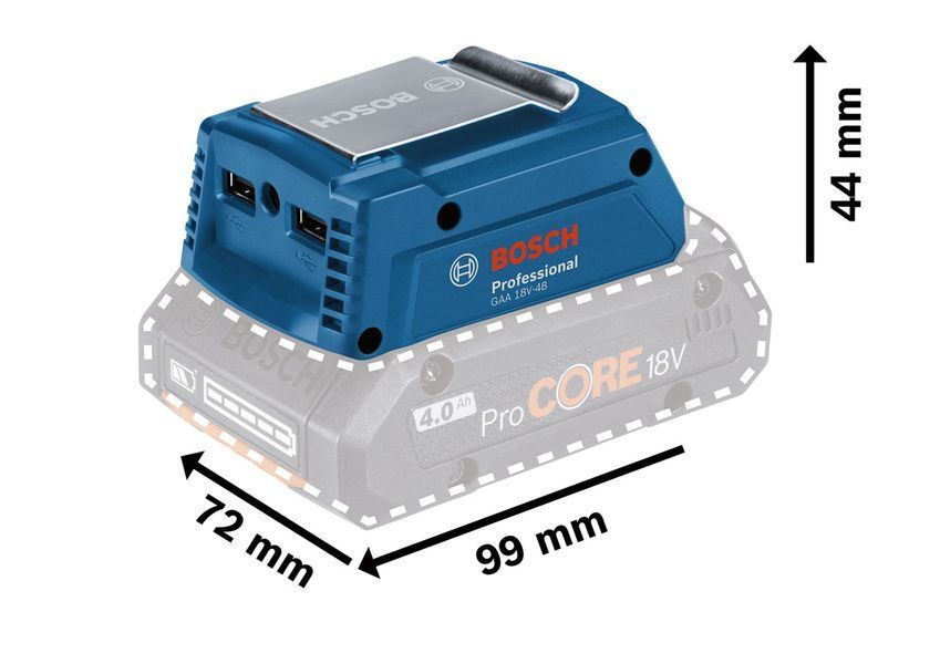 Адаптер USB для батареи Bosch GAA 18V-48 Professional, 2.4 А RC_0.618.800.0L6 фото