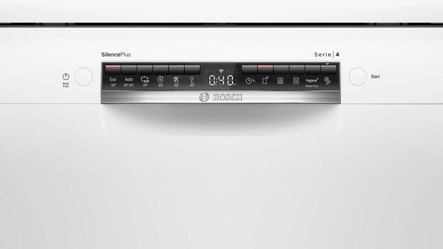 Посудомоечная машина Bosch, 12компл., A+, 60см, дисплей, 3й корзина, белая RC_SMS4HMW65K фото