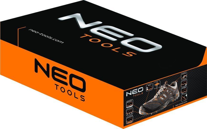 Полуботинки рабочие Neo Tools, замша, ударопоглощение, антипрокол, стальной подносок, S1P SRC, СЕ, RC_82-037 фото