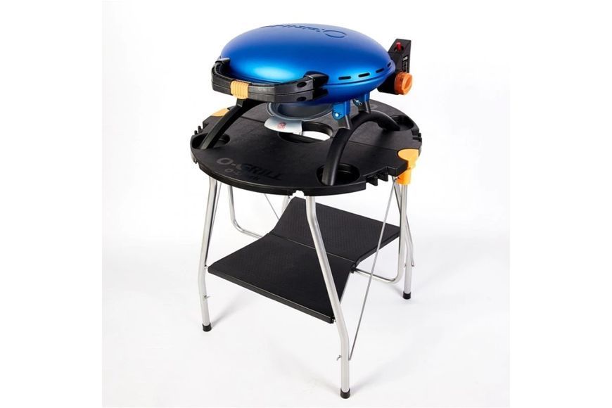 Портативный переносной газовый гриль O-GRILL 500, синий + шланг в подарок! GR_008286 фото