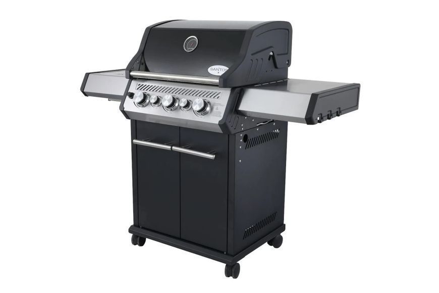 Газовый гриль SANTOS S-318 Black, с боковой и задней горелкой, черный 900273 GR_010952 фото