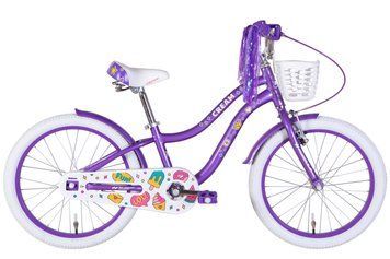 Велосипед AL 20" Formula CREAM рама-10" фіолетовий з крилом St, з кошиком Pl 2022 VT_OPS-FRK-20-172 фото