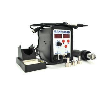 Паяльная станция BAKKU BK-898D цифровая индикация,паяльник + фен (260*170*157) 2,28 кг U_11260 фото