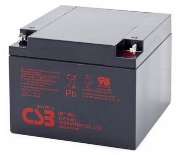 Акумуляторна батарея CSB GP12260, 12V 26Ah (166х175х125 мм), Q2/72 (В'ЄТНАМ) U_05668 фото