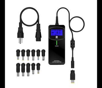 Универсальное АЗУ 90W, LCD - дисплей, корпус - пласт, ручная регулировка, 8 разъемов BOX U_15975 фото