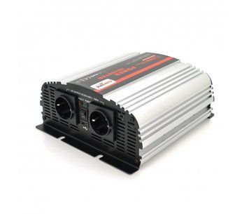 Інвертор напруги Carspa-1200-122 (1200Вт) 12/220V approximated 1Shuko USB клеми Q4 U_28919 фото