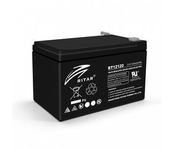 Акумуляторна батарея AGM RITAR RT12120B, Black Case, 12V 12.0Ah (151х98х 95 (101) ) Q4 U_2983 фото