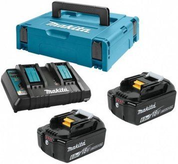 Набір акумуляторів та зарядних пристроїв Makita 198077-8 LX L1860, 2х18В кейс Makpac3 RC_198077-8 фото