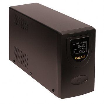 Пристрій безперебійного живлення GEAR 2000VA LCD metal RJ45+USB (GU-2000MLCD) IP_GU-2000MLCD фото