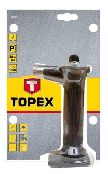 Паяльник газовий TOPEX 1300&deg;C паливо 28мл п'єзопідпал RC_44E106 фото