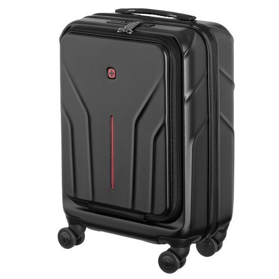 Валіза Wenger Amplix Hardside Carry-On, мала, з відсіком для н/б 16", полікарбонат, TSA, 4 колеса, розширення, USB, чорний RC_653323 фото