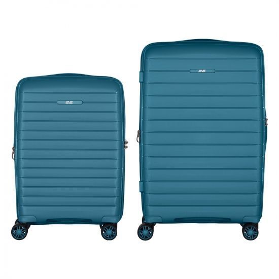 Набір валіз 2E, Aero, поліпропілен, (M+S), TSA, 4 колеса, EXP, синій RC_2E-SPP-AERO-SET2-TB фото