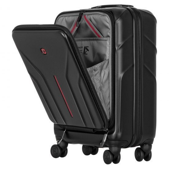 Валіза Wenger Amplix Hardside Carry-On, мала, з відсіком для н/б 16", полікарбонат, TSA, 4 колеса, розширення, USB, чорний RC_653323 фото