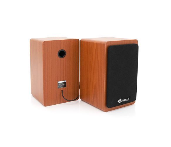Колонки Kisonli X23BT, 2x5W, USB/AUX/BT, DC: 5V/1-2A, Wooden, Q15 U_31331 фото