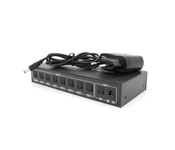 Цифровий оптичний роздільник звуку SPDIF / Toslink 1x8 U_15616 фото