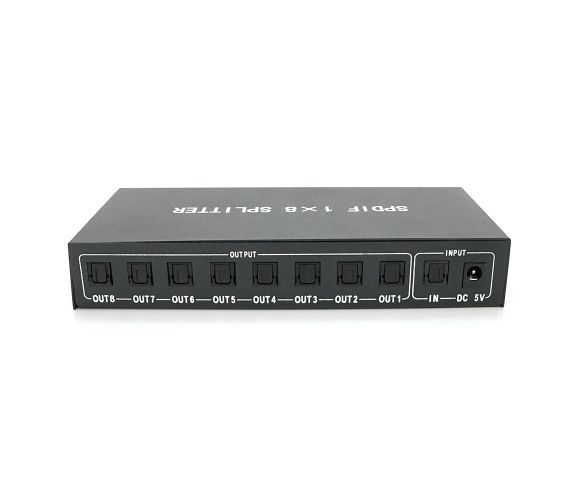 Цифровий оптичний роздільник звуку SPDIF / Toslink 1x8 U_15616 фото