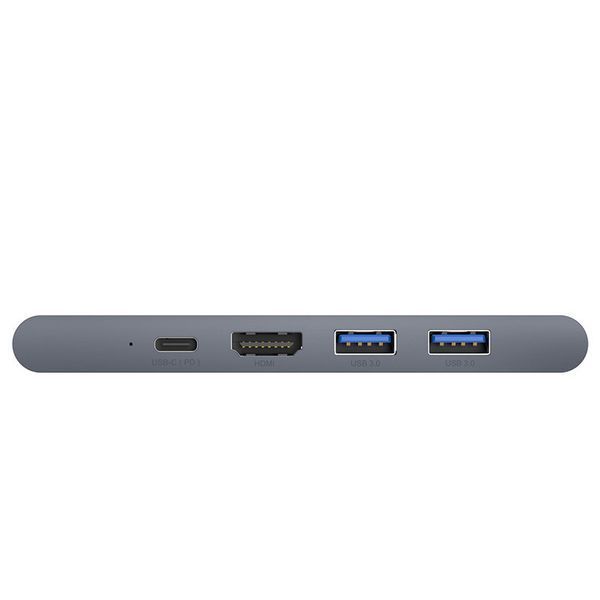 USB Hub Baseus Thunderbolt C Pro Seven-in-one Dual Type-C to USB3.0*2 + HDMI + RJ45 Ethernet + Type-C PD + microSD + SD card Cірий LP_16514 фото