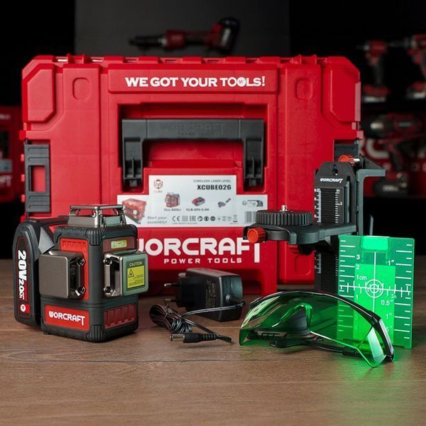 Акумуляторний лазерний рівень 3D WORCRAFT XCUBE026 WM_13279 фото