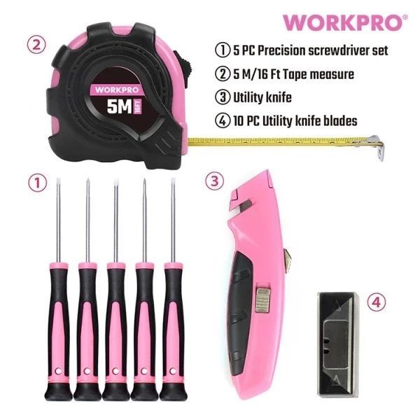 Набір інструментів універсальний жіночий WORKPRO (103 попер.) PRO WP206818 DC_408884 фото