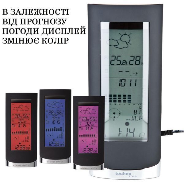 Метеостанція Technoline WS6501 Black Metall (WS6501) DS_DAS302364 фото