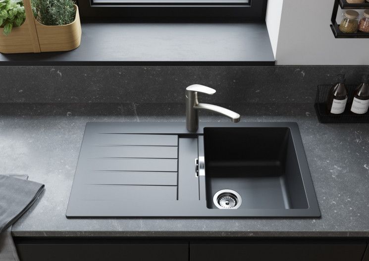 Мийка кухонна Hansgrohe S52, S520-F345, чорний графіт RC_43356170 фото