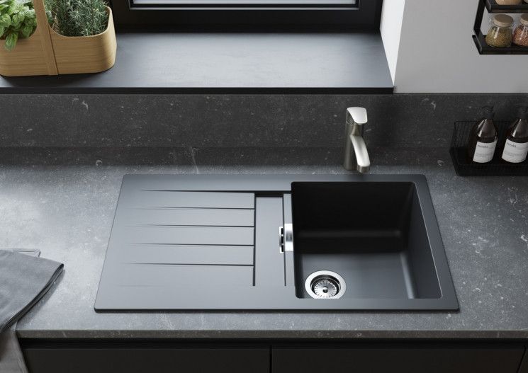 Мийка кухонна Hansgrohe S52, S520-F345, чорний графіт RC_43356170 фото
