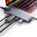 USB Hub Baseus Thunderbolt C Pro Seven-in-one Dual Type-C to USB3.0*2 + HDMI + RJ45 Ethernet + Type-C PD + microSD + SD card Cірий LP_16514 фото 2