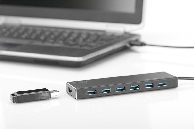 Хаб DIGITUS USB-A > 7хUSB-А, активний RC_DA-70241-1 фото