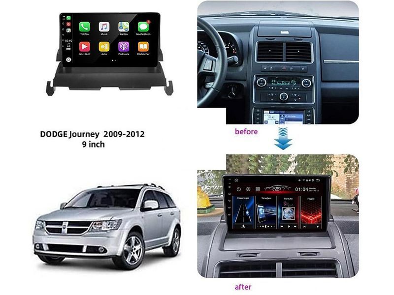 Штатна автомагнітола FORS.auto M200 для Dodge Journey (9 inch) 2009-2012 FA_0038-M200 фото
