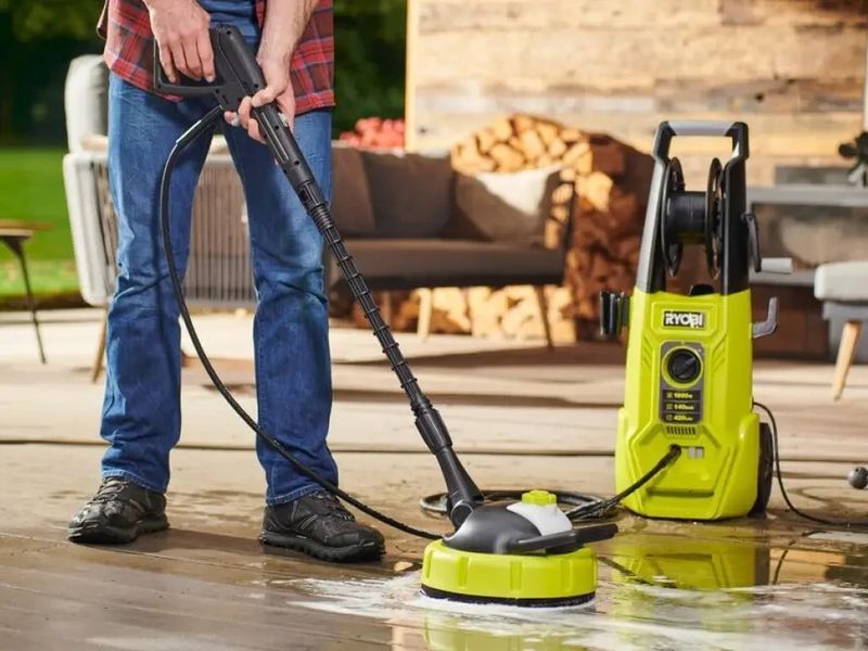 Мойка высокого давления со щеткой для пола RYOBI RY140PWA HY_5133005369 фото
