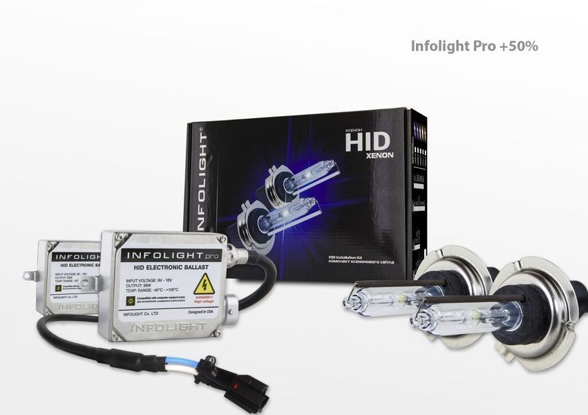 Комплект ксенону Infolight Pro +50% H7 6000K MA_H7 6K I P 50 фото