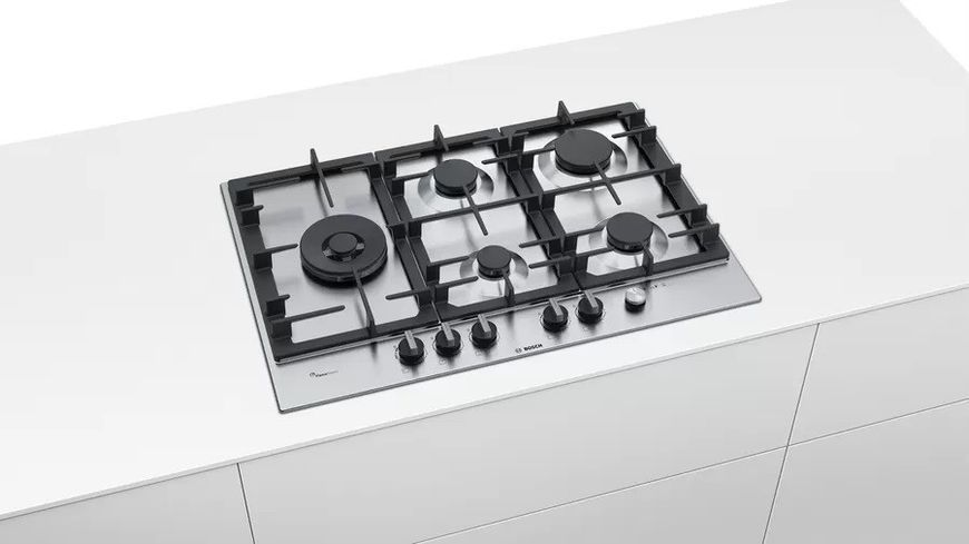 Варочная поверхность Bosch газовая, 75см, чугун, нерж. RC_PCS7A5M90 фото