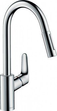 Змішувач для кухні Hansgrohe Focus, довж.виливу - 235мм, витяжний, 1важіль, KM240, хром RC_31815000 фото