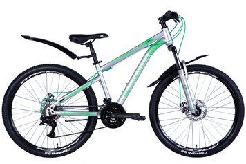 Велосипед сталь 26 Discovery TREK AM DD рама-15" срiблястий з крилом Pl 2024 VT_OPS-DIS-26-557 фото
