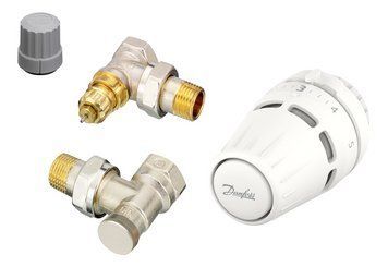 Danfoss Комплект термостатичний Regus RA+RA-FN+RLV-S, 1/2", кутовий RC_015G5301 фото