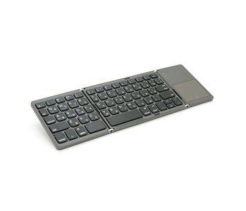 Клавиатура беспроводная B033, раскладная, 64 клавиши, Touchpad, (Eng / Pyc), 2.4G, Gray, 300x98mm, Box U_37464 фото