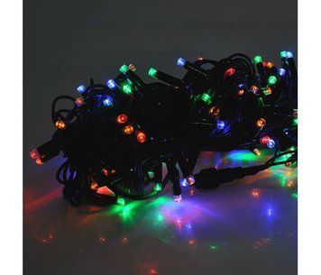 Гірлянди 100LED (ДІОД) Red/Green/Blue/Yellow, 10 метрів, чорна ізоляція (вулична) U_13234 фото