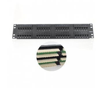 Патч панель 48 порту UTP DUAL кат 5Е 19" 2U не екранована чорна Q20 U_09650 фото