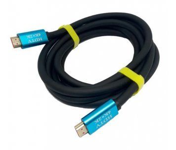 Кабель Merlion HDMI-HDMI 4Kx2K Ultra HD, 20.0m, v2,0, круглый Black, коннектор Blue, Blister-box, Q10 U_19122 фото