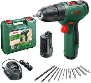 Bosch Шуруповерт-дриль EasyDrill 1200,12В,2х1.5Ач, 30Нм, набір свердлів та біт, 0.94кг, кейс RC_0.603.9D3.007 фото